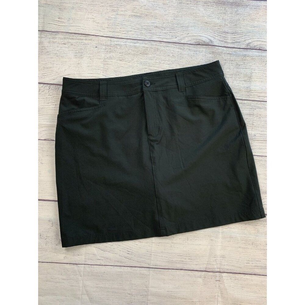 Eddie Bauer Skort sz 12 Black Activewear Skirt w/ Shorts Underneath Casual